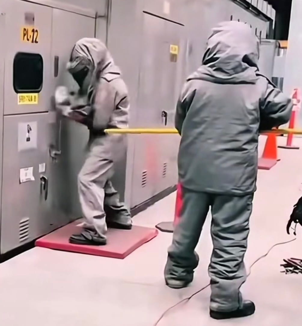 Technician reviewing an electrical infrared scan