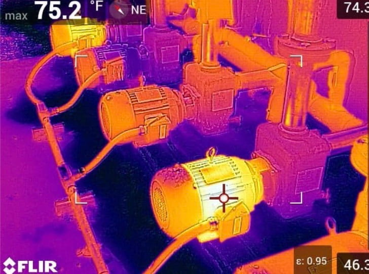 Thermal camera inspection of electrical equipment